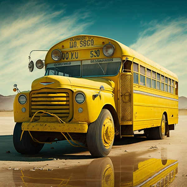 Midjourney prompt guide yellow school bus