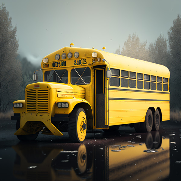 Midjourney prompt guide yellow school bus 8K