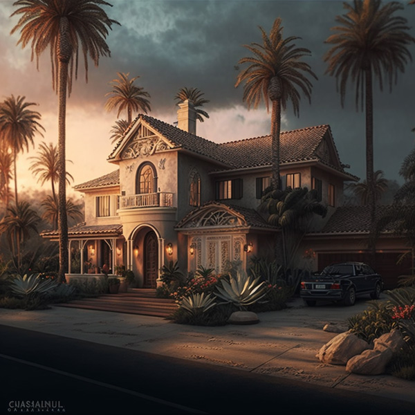 Midjourney prompt guide californian house