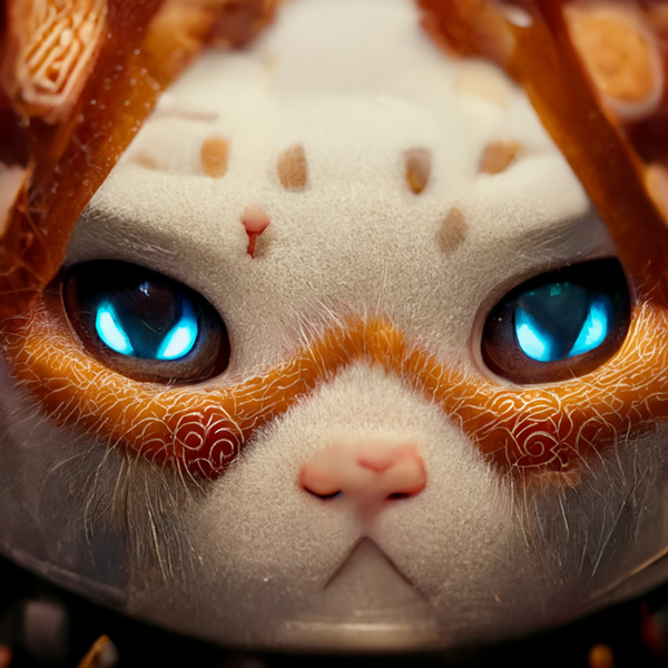 Midjourney prompts examples commands close-up little cute ginger syberian cat