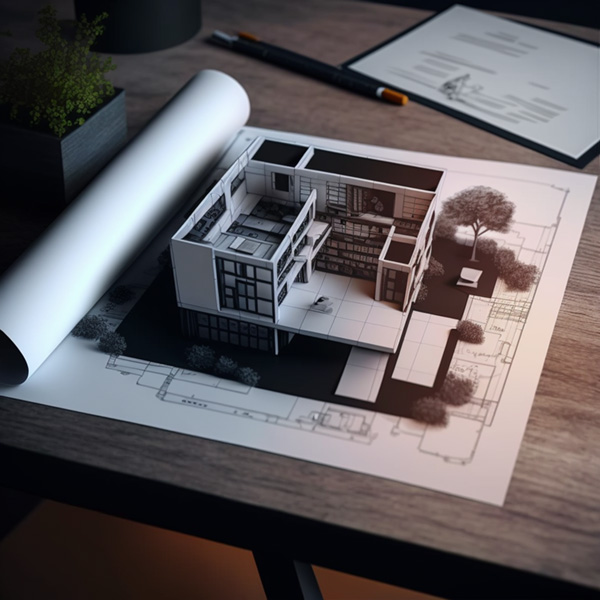 3D architecture on a piece of paper