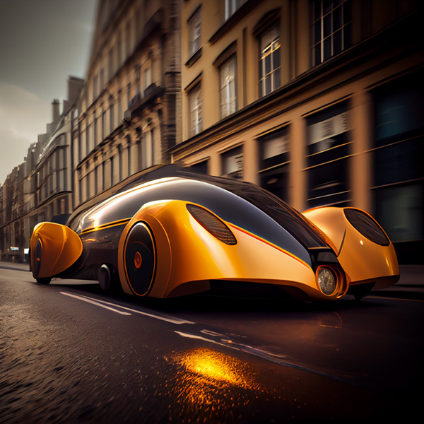 futuristic aerodynamics car