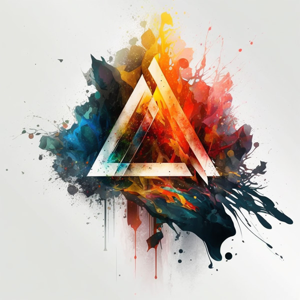 Triangle color logo Midjourney