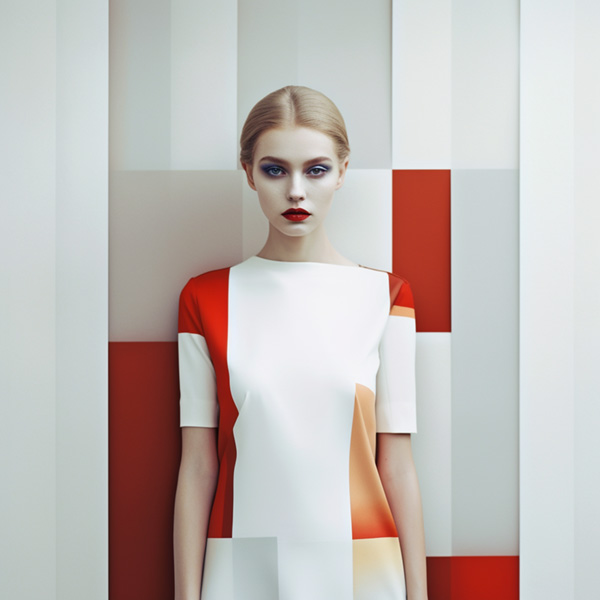 Midjourney prompt Captivating fashion photography mixed with minimalist abstract art, high fashion