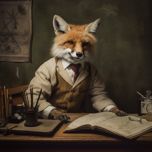 Professor Fox at the animals academy