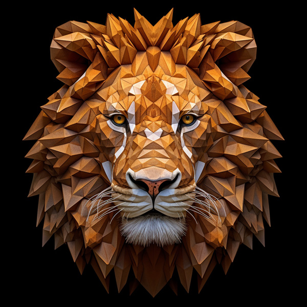 Geometric, Lion face