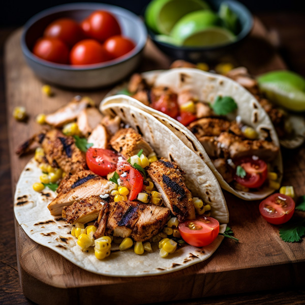 Grilled Chicken Tacos with Corn Salsa