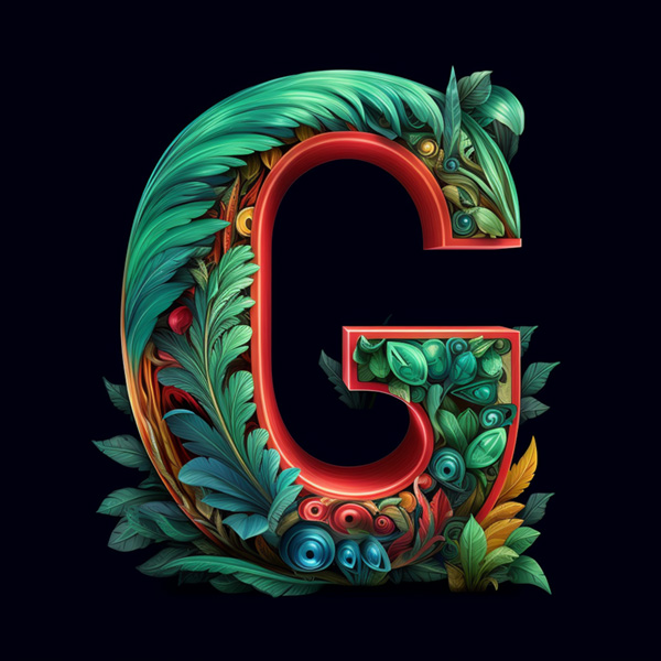 Letter Capital G Midjourney prompt Create letter capital G, all letters alpfabet, create modern typography